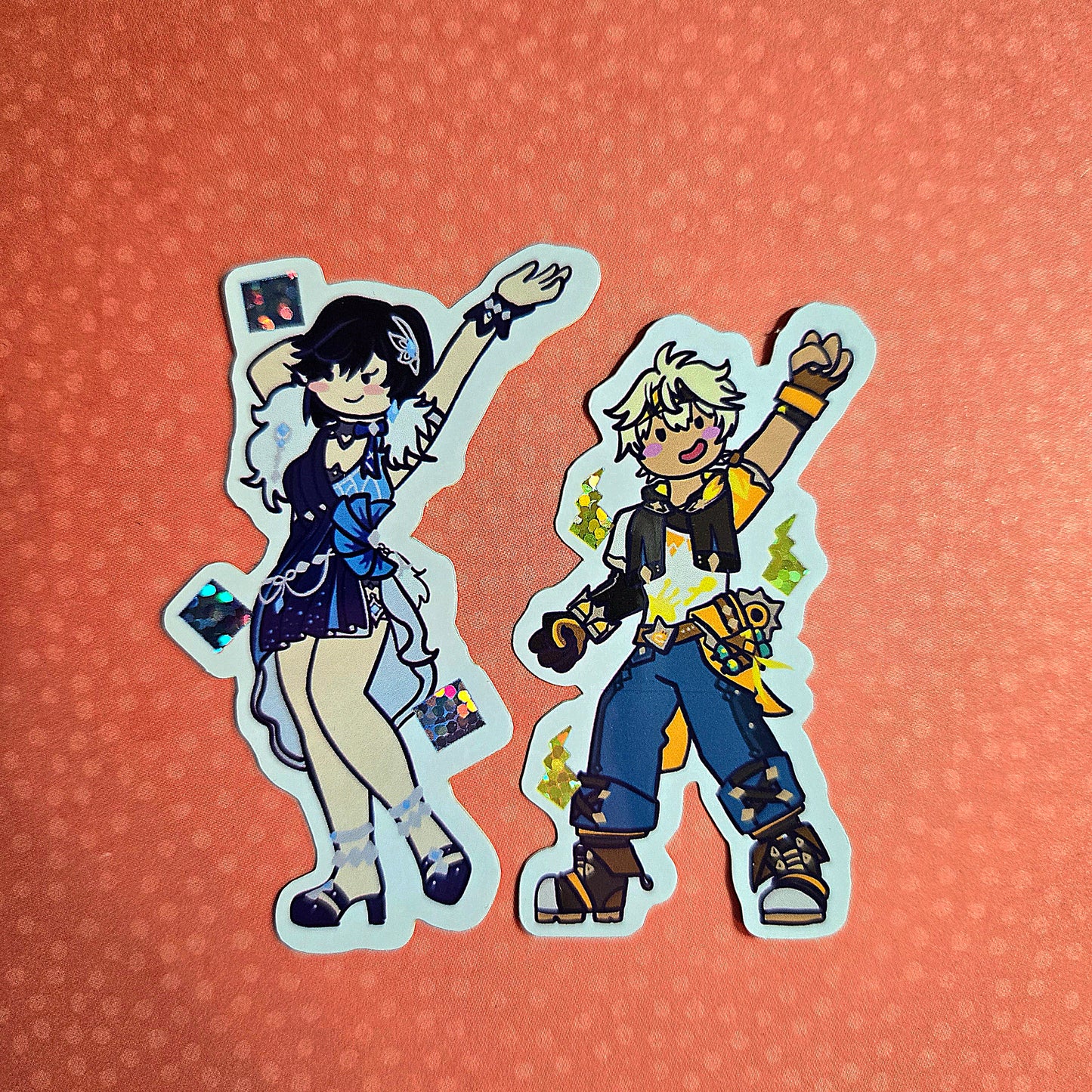 Genshin Impact Skin Glitter Stickers