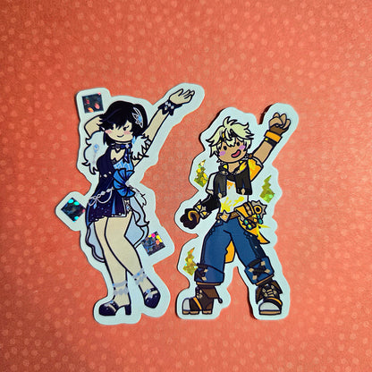 Genshin Impact Skin Glitter Stickers