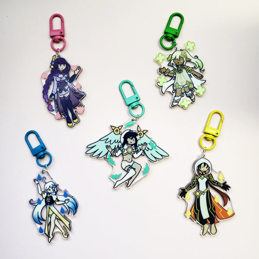 Genshin Archons Charm Keychain