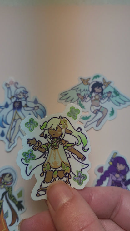 Genshin Impact Archon Glitter Stickers