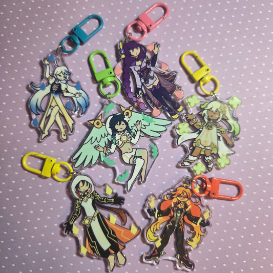 Genshin Archons Charm Keychain