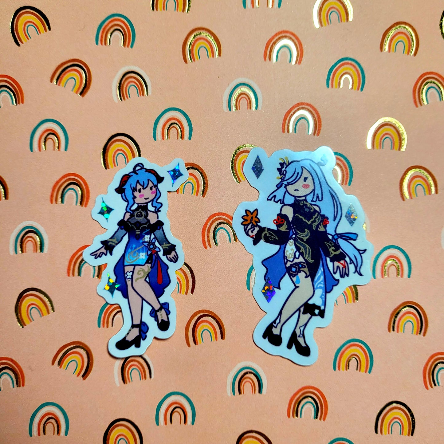 Genshin Impact Skin Glitter Stickers