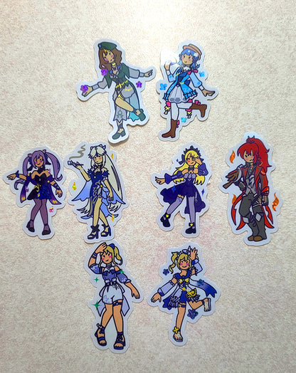 Genshin Impact Skin Glitter Stickers