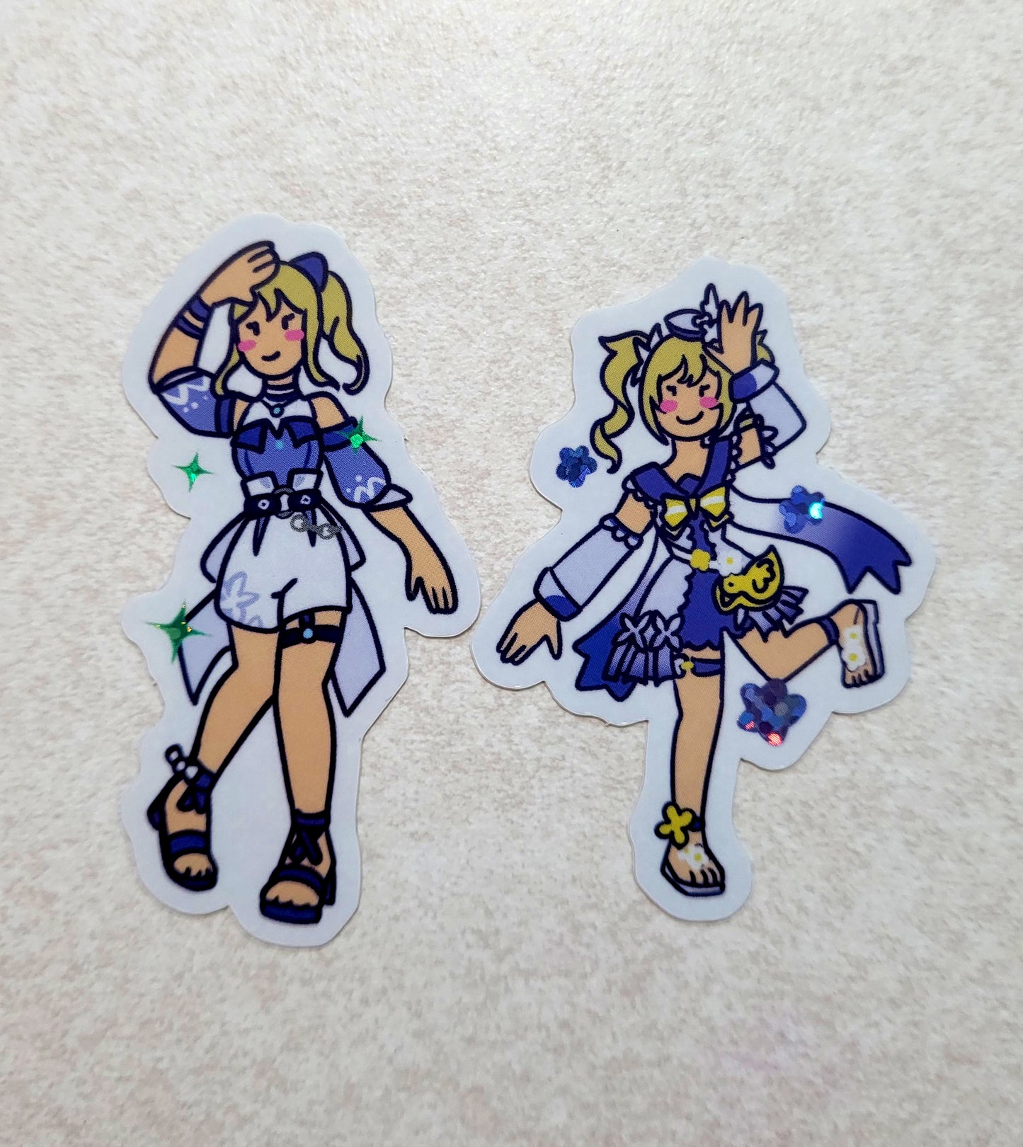 Genshin Impact Skin Glitter Stickers