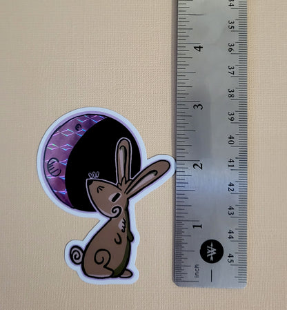 Lunar Bunny Vinyl Sticker