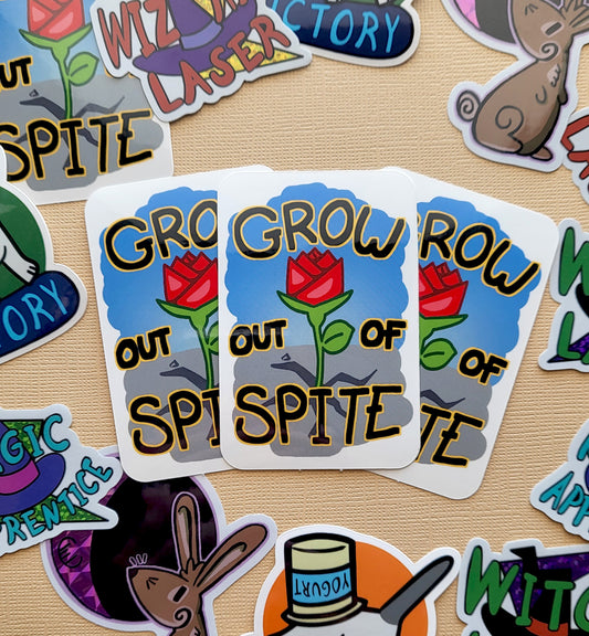 Grow Out of Spite Vinyl Sticker